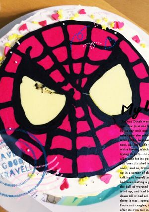 誕生日にスパイダーマンケーキ-レシピのメイン写真