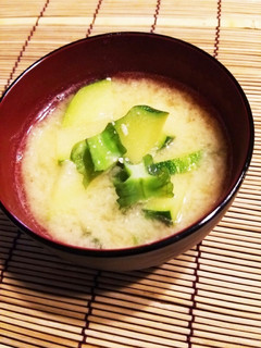 じゃがいも・ズッキーニ・四角豆の味噌汁♪-レシピのメイン写真