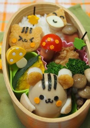 茹で玉リスちゃんの秋弁当-レシピのメイン写真
