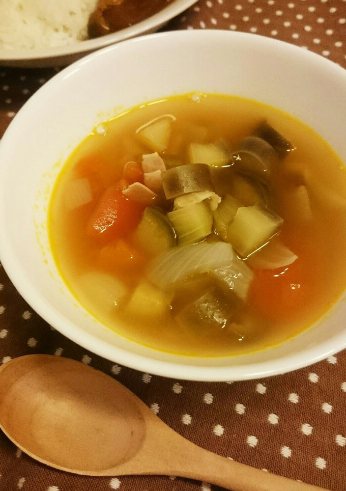 なすとトマトのさっぱりスープ♪-レシピのメイン写真