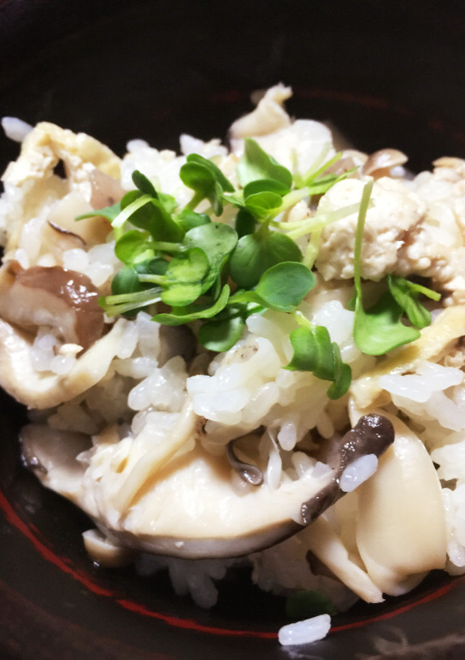秋！はぢめました！きのこご飯-レシピのメイン写真
