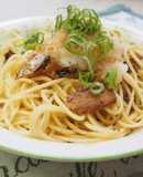 安い！早い！さんまの蒲焼缶で和風パスタ