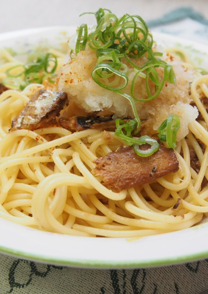 安い！早い！さんまの蒲焼缶で和風パスタ-レシピのメイン写真