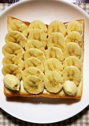 朝食に♪クリームチーズバナナトースト-レシピのメイン写真