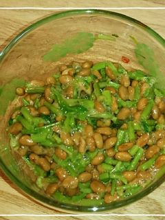 モロヘイヤの茎と納豆の和え物-レシピのメイン写真
