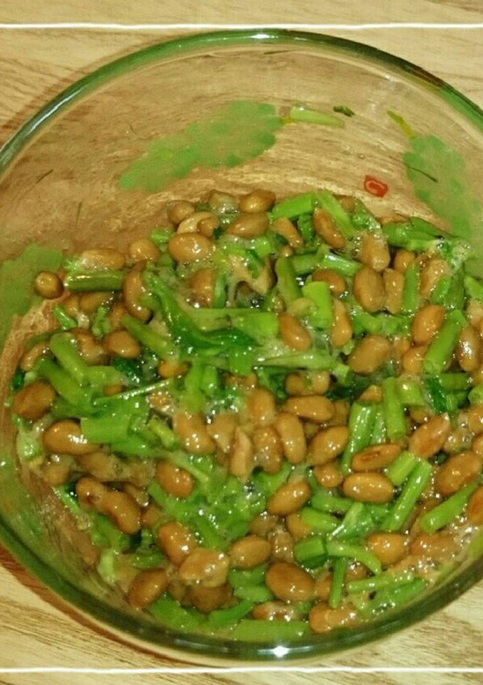 モロヘイヤの茎と納豆の和え物-レシピのメイン写真