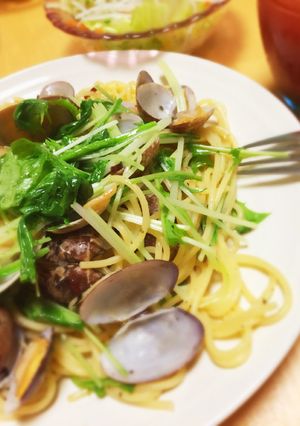 あさりと水菜のパスタ-レシピのメイン写真