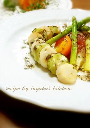 ホタテと野菜のグレフルインサラダ-レシピのメイン写真