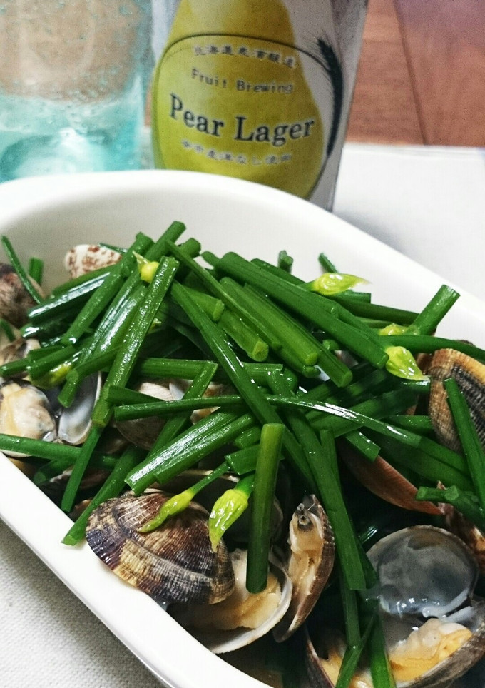 あさりと花韮のバター酒蒸し-レシピのメイン写真