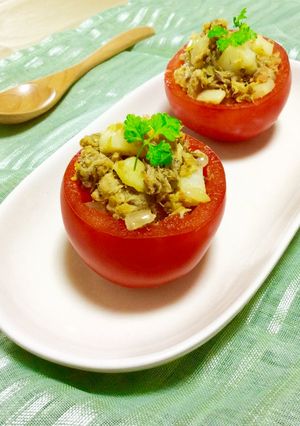 サバ水煮缶のオシャレトマトカップ-レシピのメイン写真