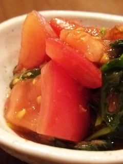 トマトとモロヘイヤのおかか和え-レシピのメイン写真