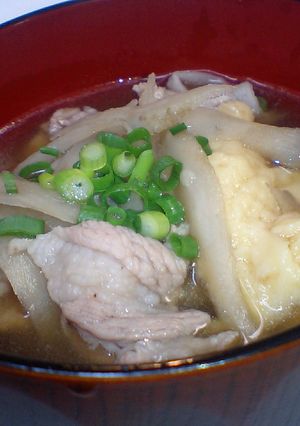 豚とゴボウのすいとん-レシピのメイン写真