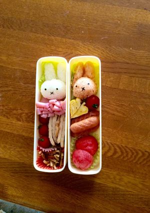 簡単♪キャラ弁♪ミッフィー&メラニー♪-レシピのメイン写真
