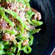 ごま風味の青椒肉絲