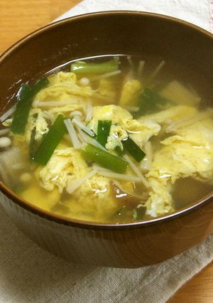 ニラ玉えのきのおすまし-レシピのメイン写真
