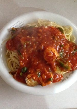 エリンギのチリソースパスタ-レシピのメイン写真
