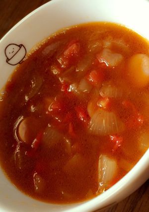 玉ねぎとトマトのスープ-レシピのメイン写真