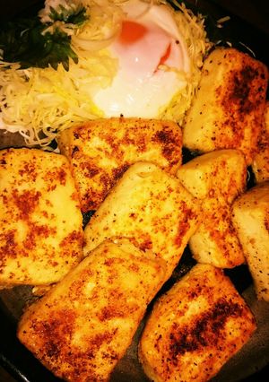 ☆簡単★ガーリック豆腐ステーキ★ポン酢で-レシピのメイン写真
