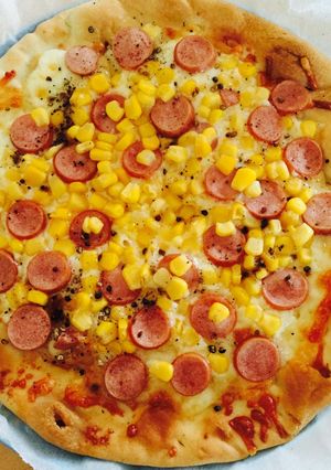 お手軽コーンマヨピザ¨̮♡-レシピのメイン写真