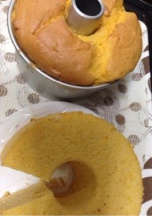 カボチャシフォンケーキ17㎝2台同時に-レシピのメイン写真
