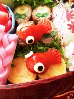 簡単 キャラ弁 おかず 金魚ウィンナー-レシピのメイン写真