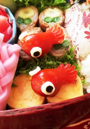 簡単 キャラ弁 おかず 金魚ウィンナー-レシピのメイン写真