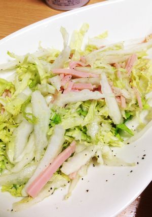 あっという間に出来る！白菜とハムの和え物-レシピのメイン写真