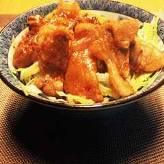 キャベツ残させない！豚ローススタミナ丼-レシピのメイン写真
