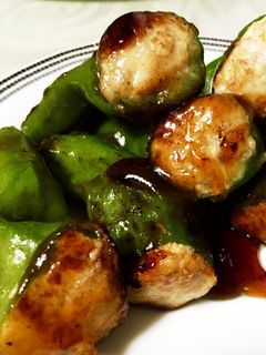ピーマンの肉詰め 甘辛醤油ダレ-レシピのメイン写真