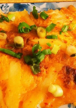 キムチとポテトチヂミ-レシピのメイン写真