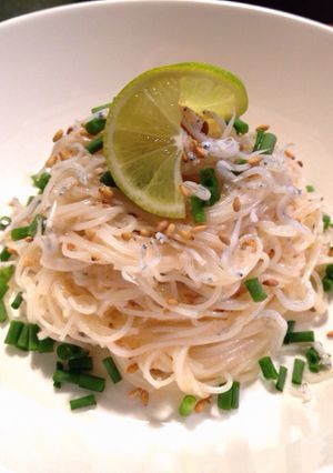 柚子胡椒香る辛子明太しらすそうめん-レシピのメイン写真