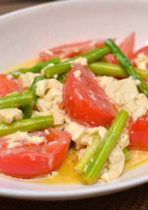♡アスパラとトマトと豆腐のサラダ♡-レシピのメイン写真