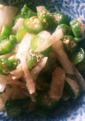 大根とオクラの簡単酢の物-レシピのメイン写真