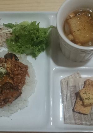 洋風そぼろ♥茄子とエリンギ汁なしミート丼-レシピのメイン写真