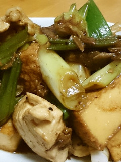 ねぎと厚揚げと鶏肉のコク旨炒め-レシピのメイン写真