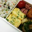 お弁当に簡単卵焼き ねぎ塩味