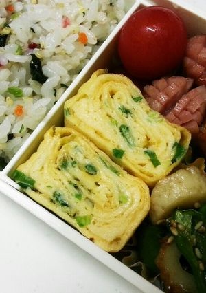 お弁当に簡単卵焼き ねぎ塩味-レシピのメイン写真