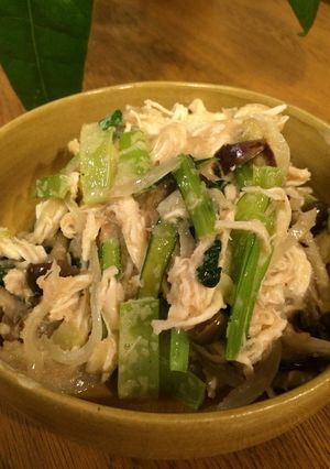 超簡単!鶏ササミと残り野菜のたらこ和え-レシピのメイン写真