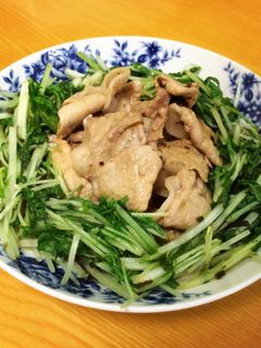 水菜と豚肉の塩昆布ポン酢炒め-レシピのメイン写真