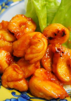 鶏ささみのエビチリに見えるかな風(^^;-レシピのメイン写真