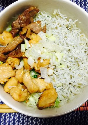 ワサビが苦手でも大丈夫！な肉&じゃこ丼-レシピのメイン写真