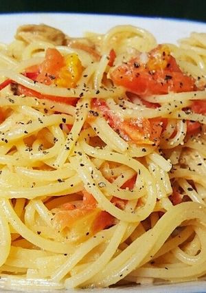 フライパン1つで！ツナとトマトのパスタ-レシピのメイン写真