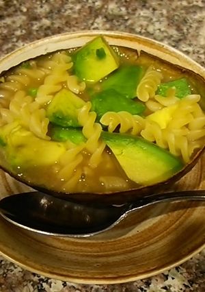 カレーパスタのアボカドココット-レシピのメイン写真