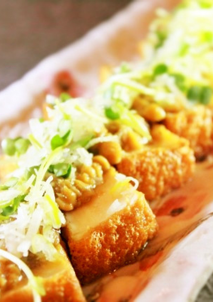簡単☆もろ味噌と貝割れ大根の厚揚げ豆腐-レシピのメイン写真
