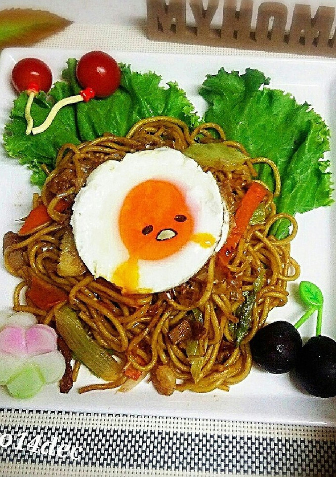 簡単ぐでたま焼きそば-レシピのメイン写真