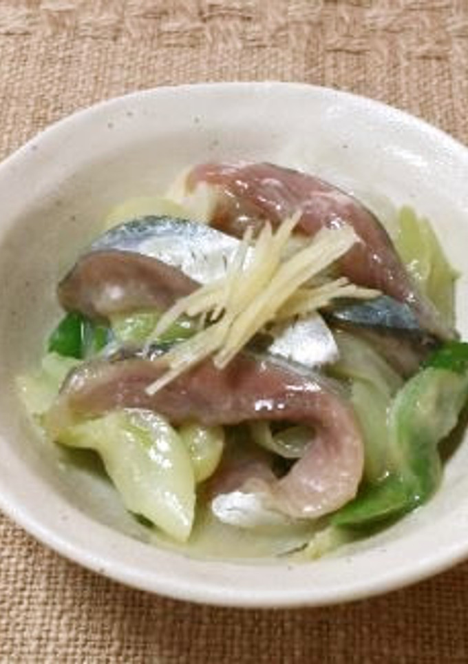 さんまと長ねぎの酢みそあえ-レシピのメイン写真