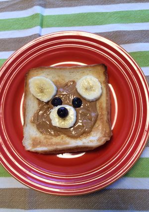 ピーナッツバターでクマトースト-レシピのメイン写真