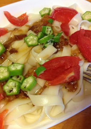 ヘルシー♡ひもかわパスタ-レシピのメイン写真