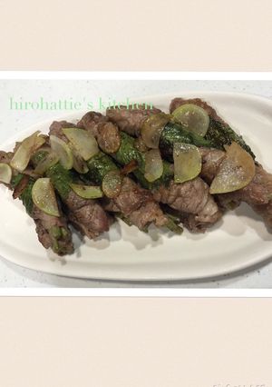 ☆十六ささげの牛肉巻きソテー☆-レシピのメイン写真