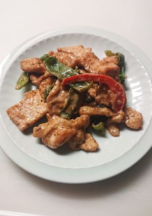 鳥むね肉のオイスターマヨ炒め-レシピのメイン写真